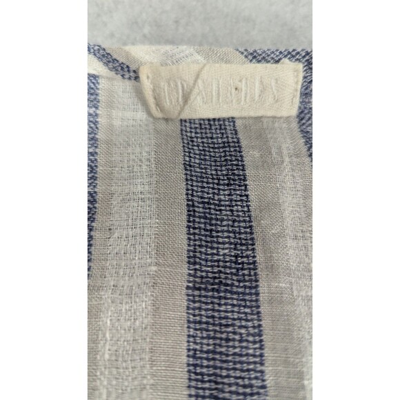 CP Shades Women Cardian Small Oversize Linen Striped Flowy Tie Front Lounge - Picture 5 of 9